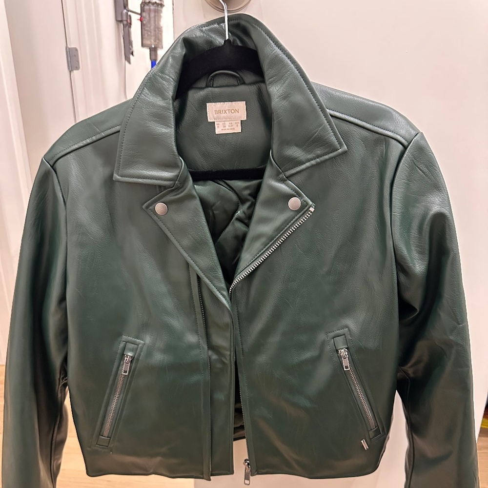 Brixton Green Faux Leather Jacket